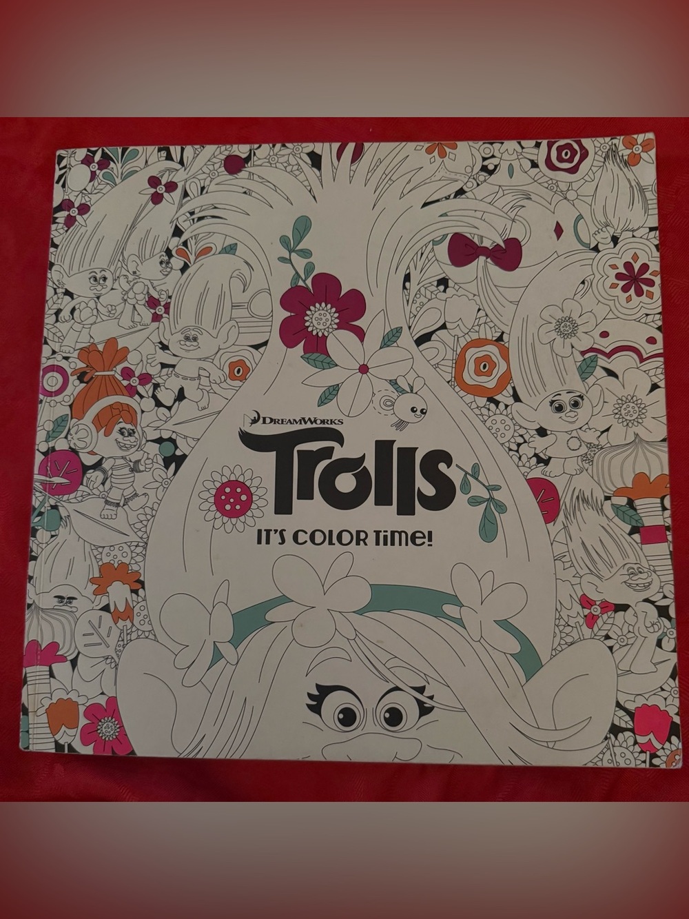 Trolls Coloring Activity Book — Pink, Teal & Orange Accents